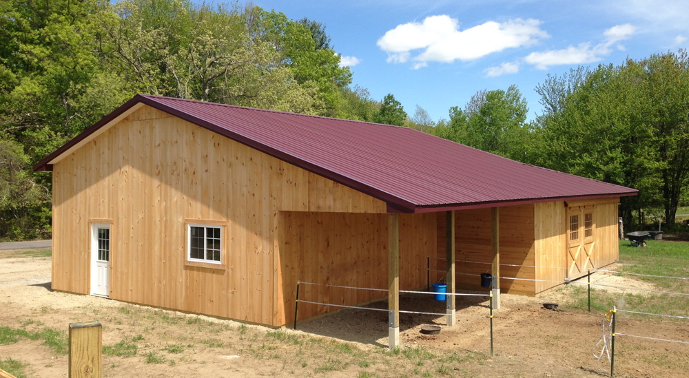 Open porch for outdoor livestock shelter